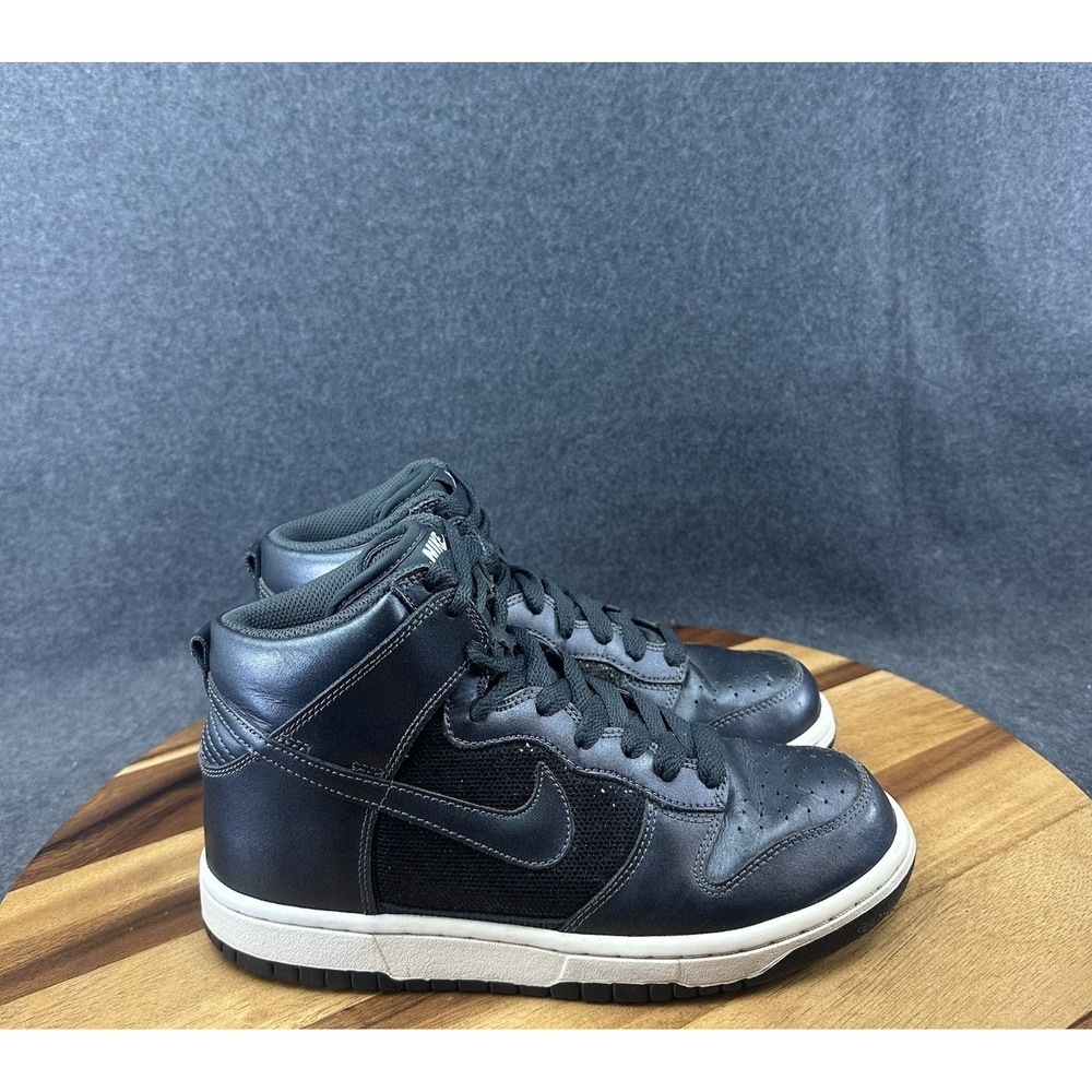 Nike Dunk High Black Sparkle Leather Women's Size 7.5 Shoes Sneakers 342257-012